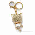 Diamante Flashing Lovely Animal Key Ring (K652)